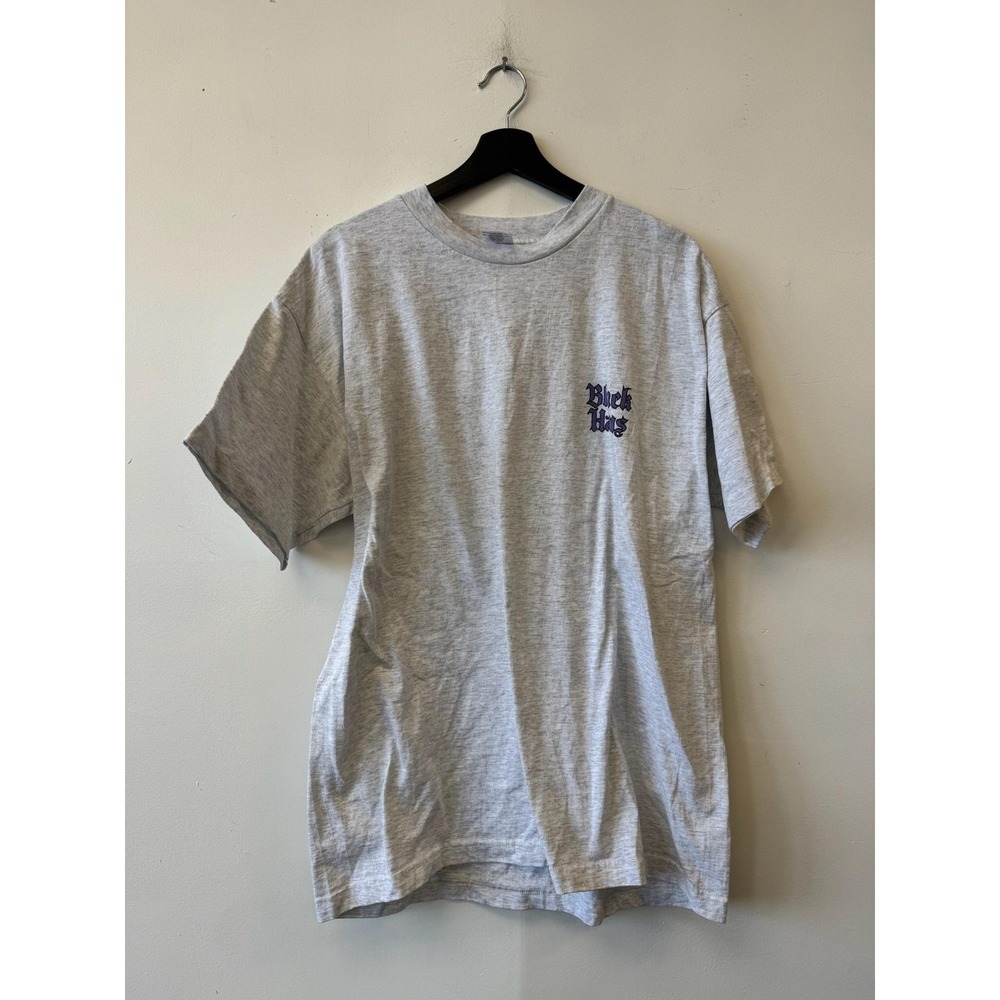 Vintage Black Haus Shirt Mens Large Gray Murina‎ Schnapps Graphic Promo Tee 90s
